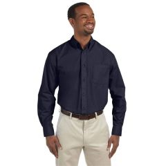 Harriton Men's Tall Essential Poplin