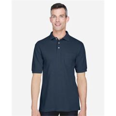 Harriton Men's Easy Blend Polo With Pocket