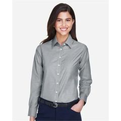 Harriton Women's Long Sleeve Oxford Dress Shirt