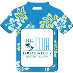 Hawaiian Shirt Shaped Luggage Tag