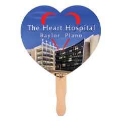 Heart Shape Hand Fan, Full Color Digital