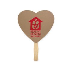 Heart Shape Recycled Hand Fan Sandwich Style