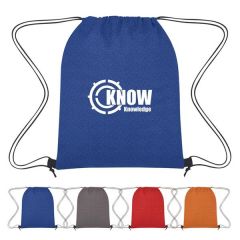 Heathered Non-Woven Drawstring Backpack