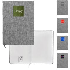 Heathered Recycled Notebook With Metal Accent
