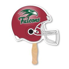 Helmet Shape Full Color Hand Fan 2 Sided