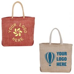 Herringbone Jute Tote