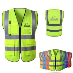 High-Visibility Reflective Safety Vest With Multi Pockets