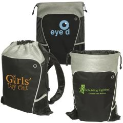 Hikers Two-Tone Drawstring Backpack