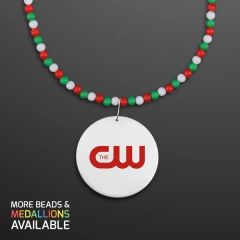 Holiday Beads With Breakaway Clasp With Medallion