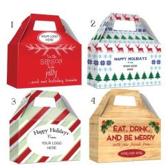 Holiday Gable & Gift Boxes - Free 4-Color Drop & 4 Designs