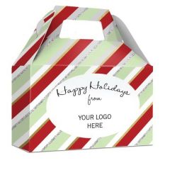 Holiday Gable Box - Candy Stipes - 3 Sizes - Free Logo Drop