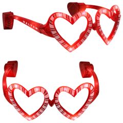 Holiday Hearts Light Up Candy Cane Glasses