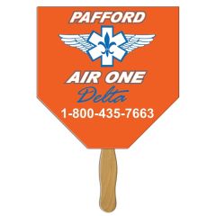 Home Plate Hand Fan Full Color 1 Side