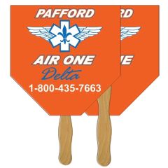 Home Plate Hand Fan Full Color 2 Sides