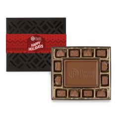 Small Deluxe Chocolate Gift Box W/Horiz. Full Color Band