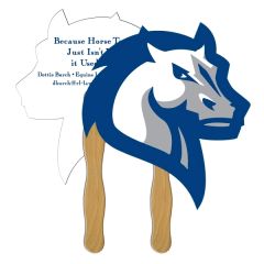 Horse Head Hand Fan Full Color 2 Sides