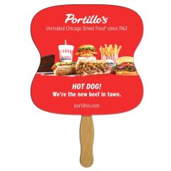 Hourglass Hand Fan Full Color 2 Sides