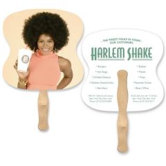 Hourglass Shape Full Color Hand Fan 2 Sided