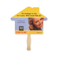 House Shape Hand Fan Sandwich Style