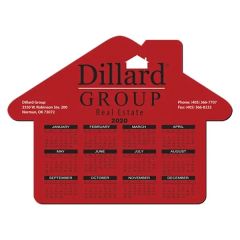 House Shaped Custom Calendar Mouse Pad 1/16 Inch Rubber Base