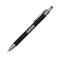 Hughes Aluminum Pen W/Wood Clip & Blue Refill