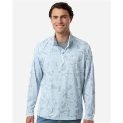 Huk Men's Airweight Kc Printed Quarter-Zip Pullover