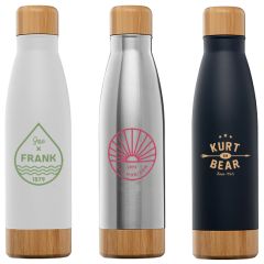 Ibiza Bamboo - 21 Oz Double-Wall Stainless Bottle - Colorje