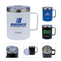 Icool Elbert 14 Oz Double Wall, Vacuum Mug W/ Copper Li