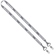 Import Rush 1/2 Inch Polyester 2-Ended Lanyard With Crimps