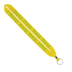 Import Rush 1 Inch Polyester Lanyard With Silver Crimp & Ring