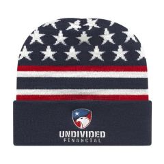Flag Knit Cap With Cuff