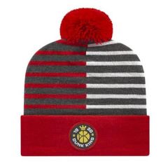 Half Color Knit Cap With Cuff