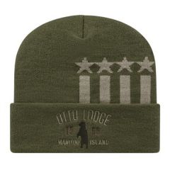 Stars And Stripes Knit Cap With Cuff