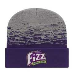 Static Pattern Knit Cap With Cuff