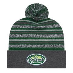 Striped Knit Cap With Cuff