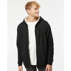 Independent Trading Co. Men's Sherpa-Lined Full-Zip Hoode