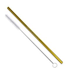 Individual Gold Or Copper Straight Stainless Steel Straws