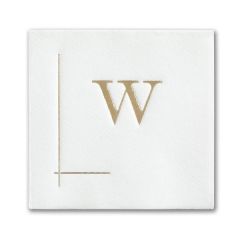 Initially Simple Premium Beverage Napkin W/Uncoined Edge