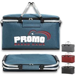 Insulated Folding Picnic Basket Travel Camping Shopping Bag
