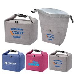 Insulated Lunch Cooler Bag W/ Exterior Pocket & Air Tight Se