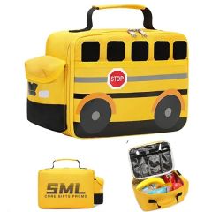 Insulated Reusable Cooler Scool Bus Lunch Box For Kids