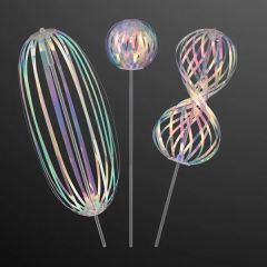 Iridescent Ribbons Swirling Spin Toy, Non-Light Up