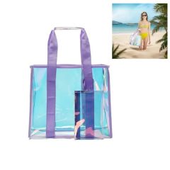 Iridescent Waterproof Beach Tote Bag Set