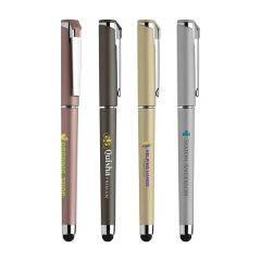 Islander Softy Metallic Gel Pen W/ Stylus - Full Color