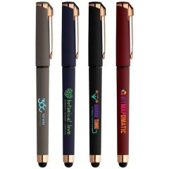 Islander Softy Rose Gold Gel Pen W/ Stylus - Full Color