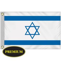 Israel 2 Ft X 3 Ft Outdoor Knit Poly Flag W/ Heading & Grommets