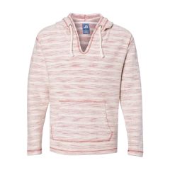 J. America Baja French Terry V-Neck Hooded Pullover