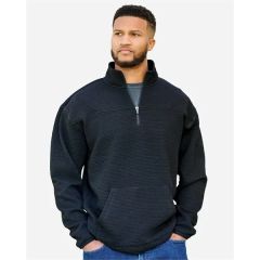 J. America Unisex Pebble Fleece Quarter-Zip Pullover