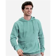 J. America Unisex Pigment-Dyed Fleece Hooded Sweatshirt