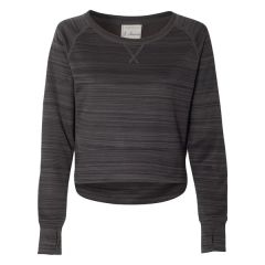 J. America Women's Odyssey Striped Performance Fleece Hi-